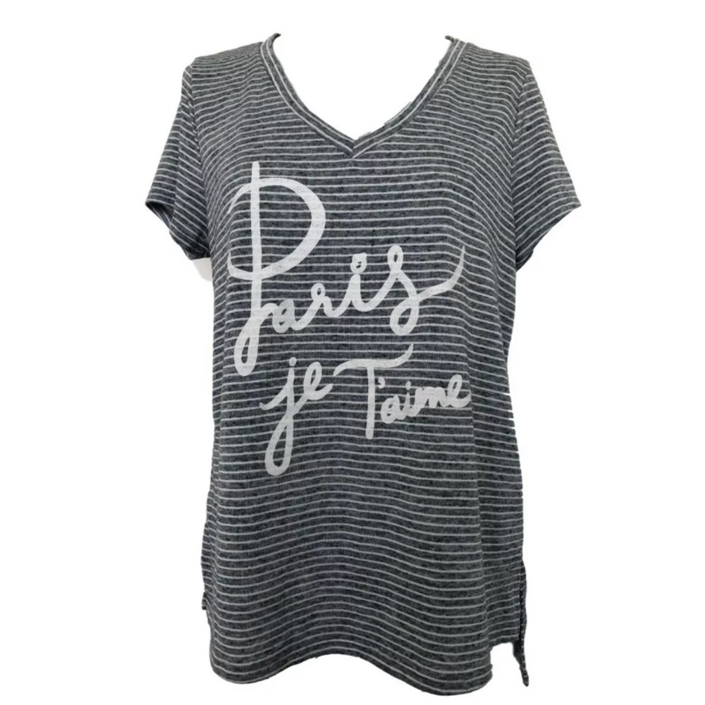 W5 grey striped T-shirt